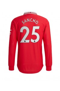 Manchester United Jadon Sancho #25 Fotballdrakt Hjemme Klær 2022-23 Lange ermer